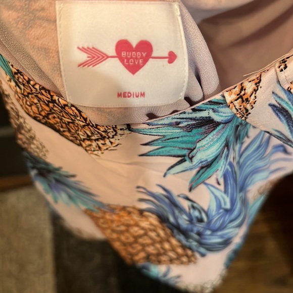 Buddy Love pineapple shorts romper - Picture 6 of 6